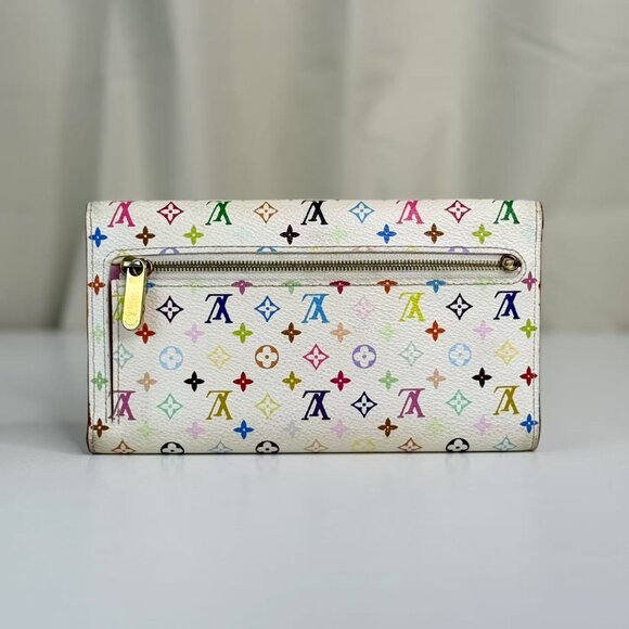 Louis Vuitton White Multicolor Wallet with Colorful Monogram Design - Picture 2 of 7